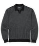 Westport Black Long Sleeve Sterling Birdseye Johnny Collar Polo