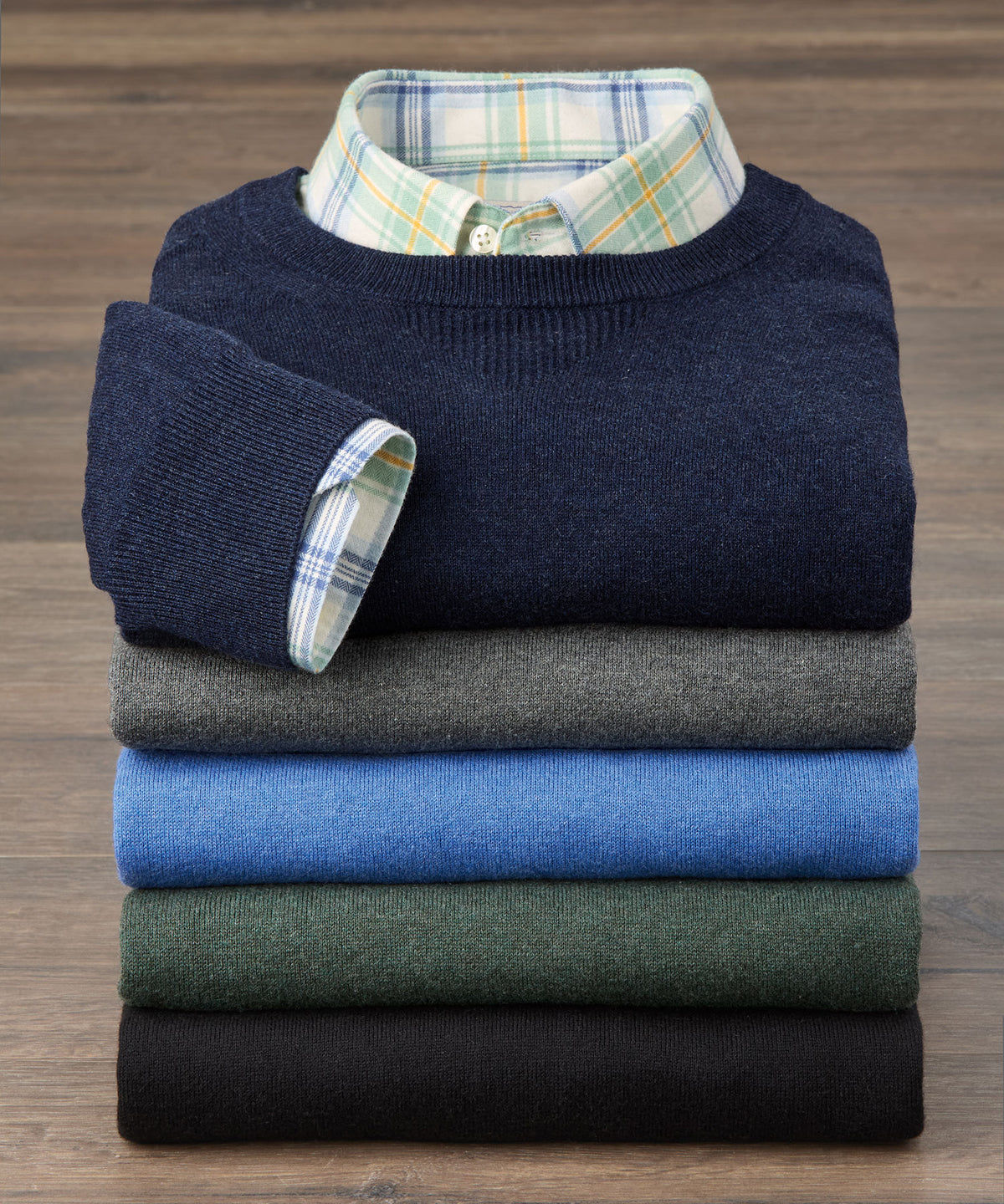 Westport Lifestyle Iconic Keyhole Cotton Cashmere Sweater, Men's Big & Tall
