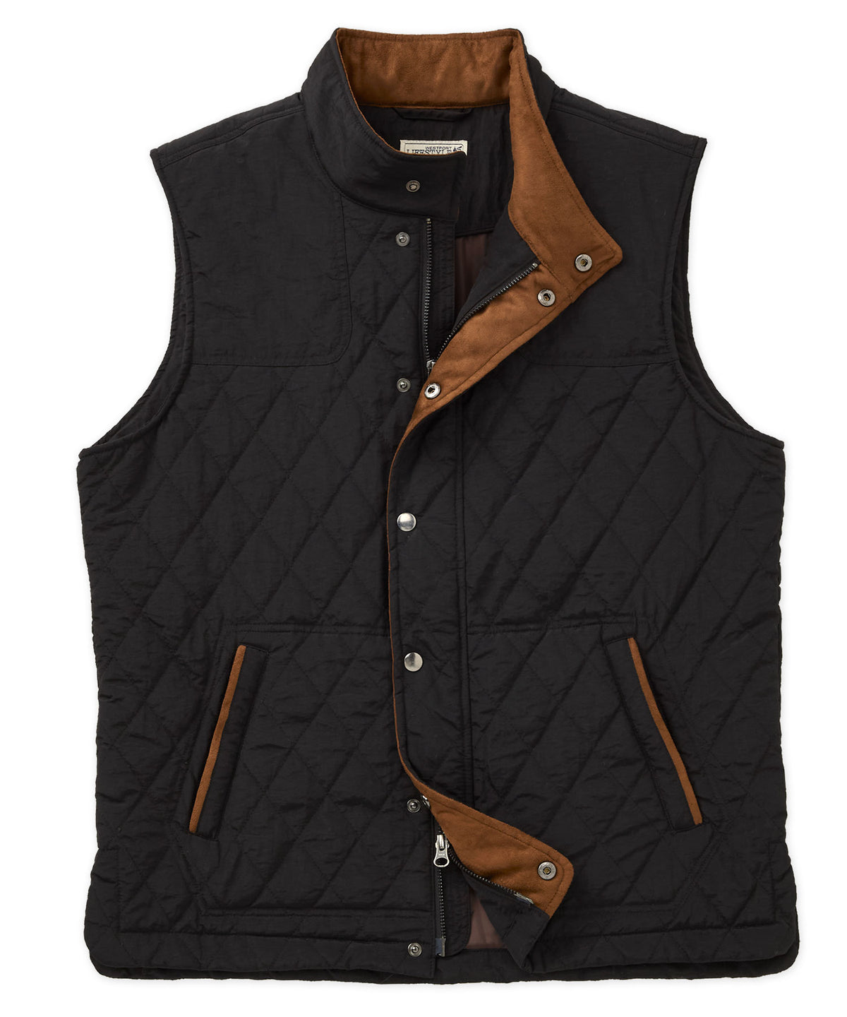 Westport Lifestyle Highland Quilted Shooter Vest - Black, Men's Big & Tall
