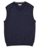 Westport Lifestyle "Classic" Cotton Cashmere V-Neck Vest - Navy