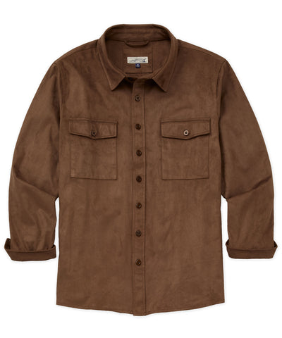 Westport Lifestyle Long Sleeve Timberline Ultra Suede Overshirt, Men's Big & Tall