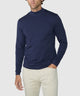Westport Lifestyle Long Sleeve Summit Stretch Cotton Mock Pullover - Navy