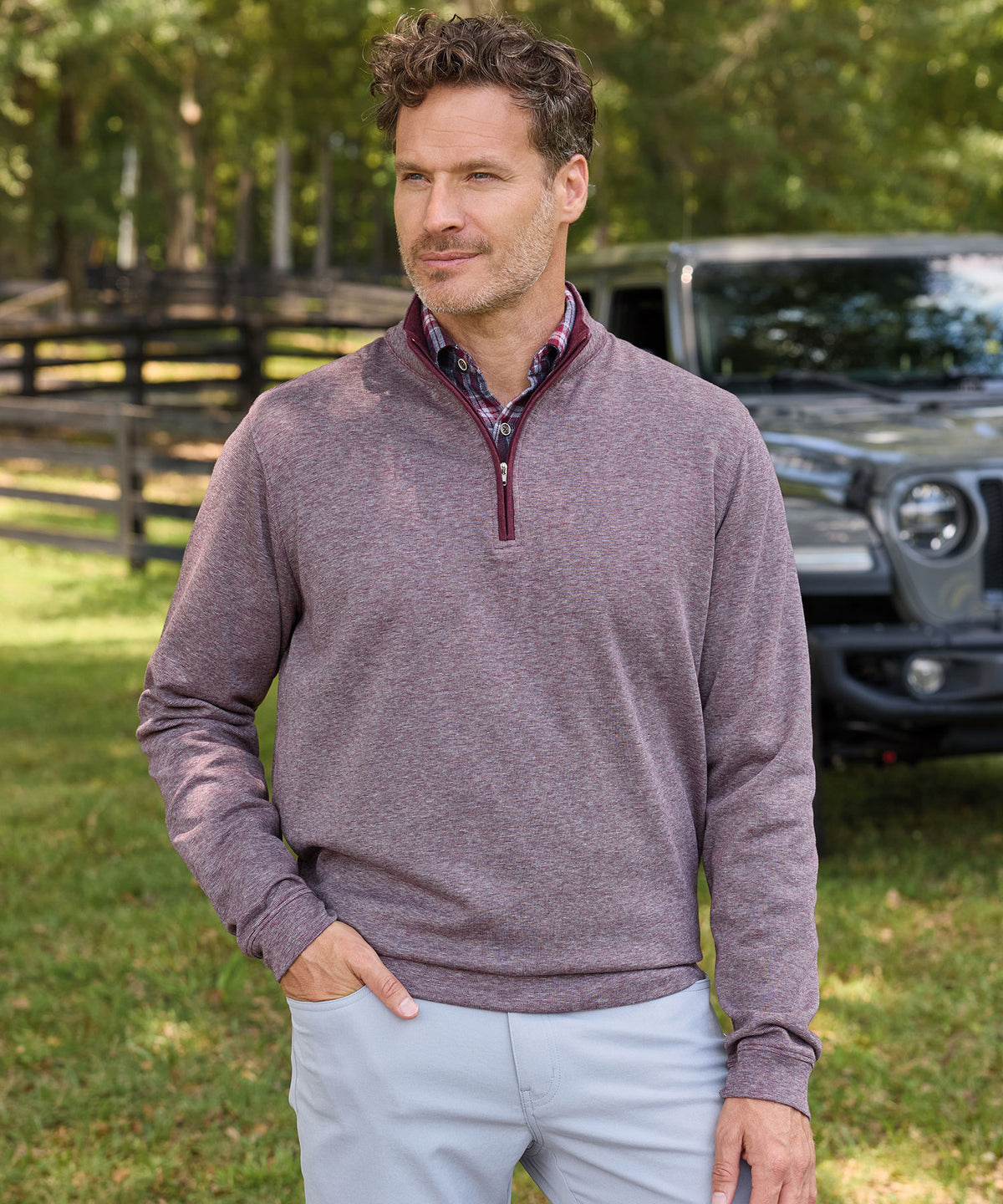 Westport Lifestyle "The Signature" Long Sleeve Quarter-Zip Pullover, Men's Big & Tall