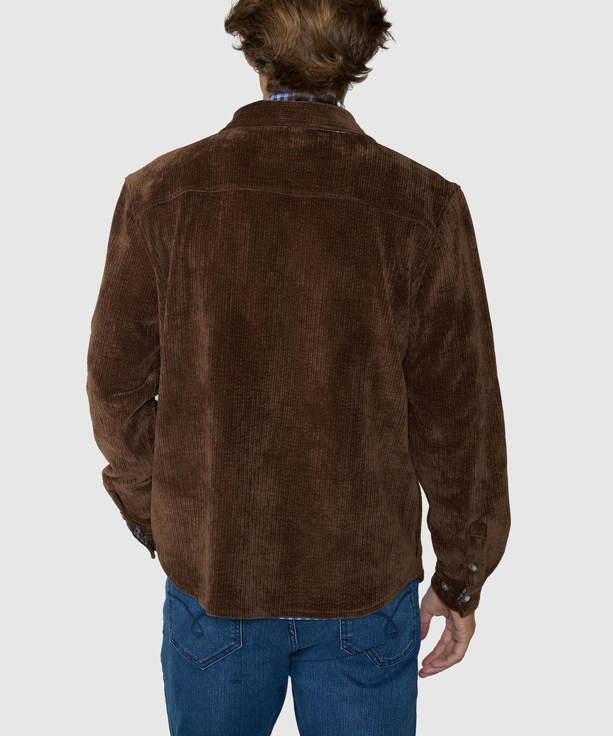 Westport Lifestyle Yellowstone Knit Corded Shirt Jacket - Brown, Men's Big & Tall