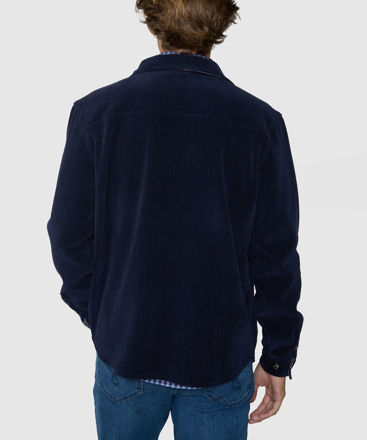 Westport Lifestyle Yellowstone Knit Corded Shirt Jacket - Navy, Men's Big & Tall