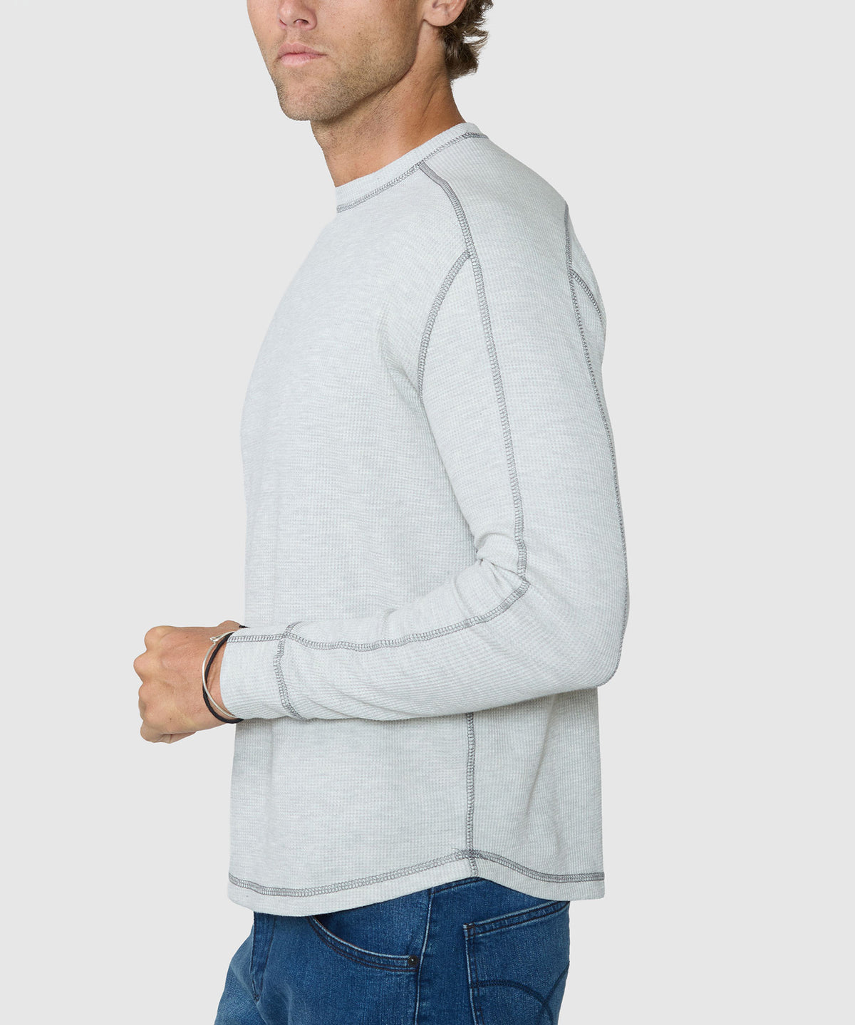 Westport Lifestyle Long Sleeve Cooper Waffle Crew Pullover, Men's Big & Tall