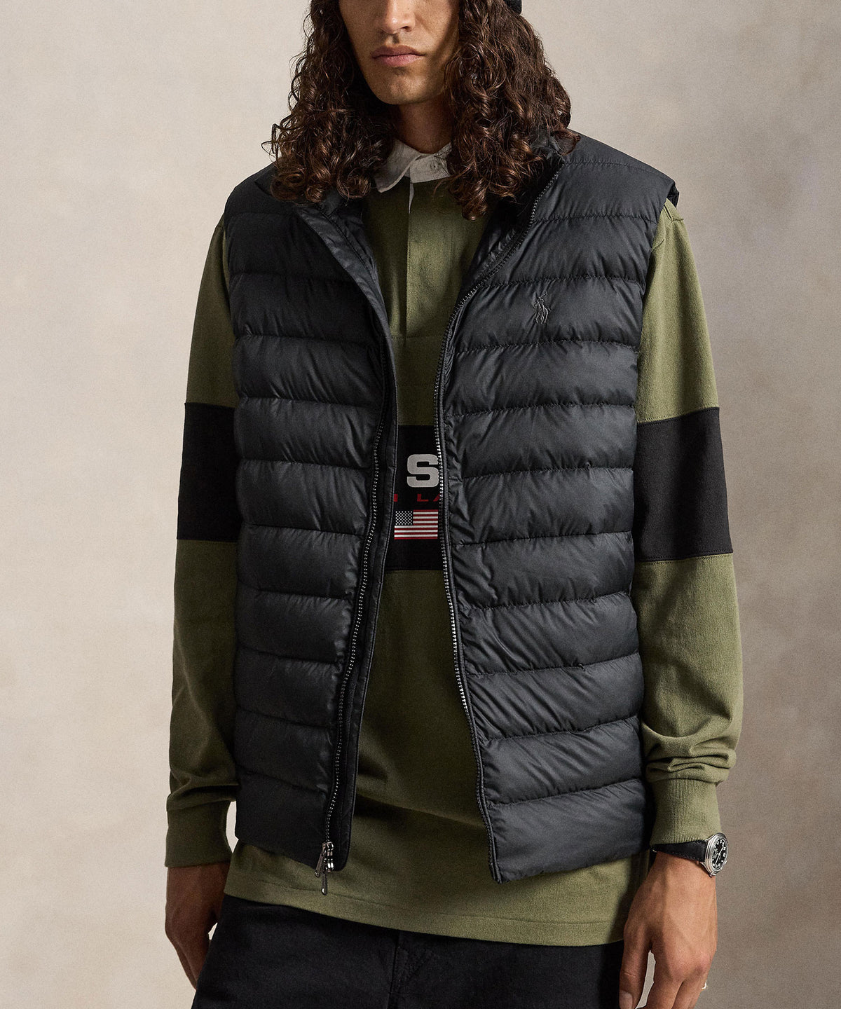 Polo Ralph Lauren Packable Vest - Black, Men's Big & Tall