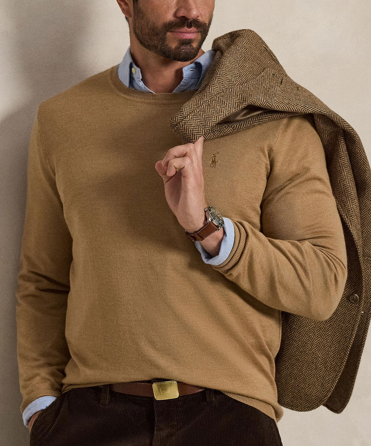 Polo Ralph Lauren Long Sleeve Merino Crew Neck Sweater, Men's Big & Tall
