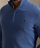 Polo Ralph Lauren Long Sleeve Textured Cotton Half-Zip Sweater - Blue Borage Heather