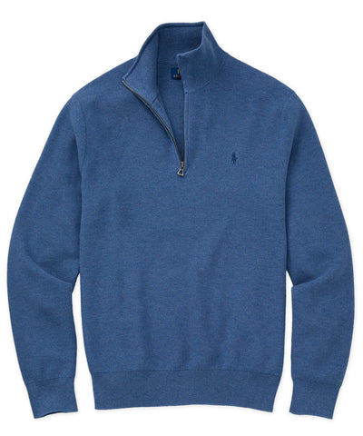 Polo Ralph Lauren Long Sleeve Textured Cotton Half-Zip Sweater, Men's Big & Tall