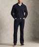 Polo Ralph Lauren Long Sleeve Textured Cotton Half-Zip Sweater - Navy Heather