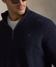 Polo Ralph Lauren Long Sleeve Textured Cotton Half-Zip Sweater - Navy Heather