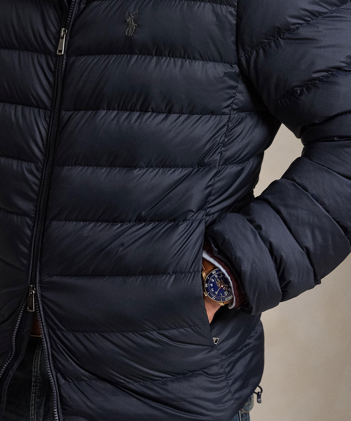 Polo Ralph Lauren Packable Puffer Jacket - Navy, Men's Big & Tall