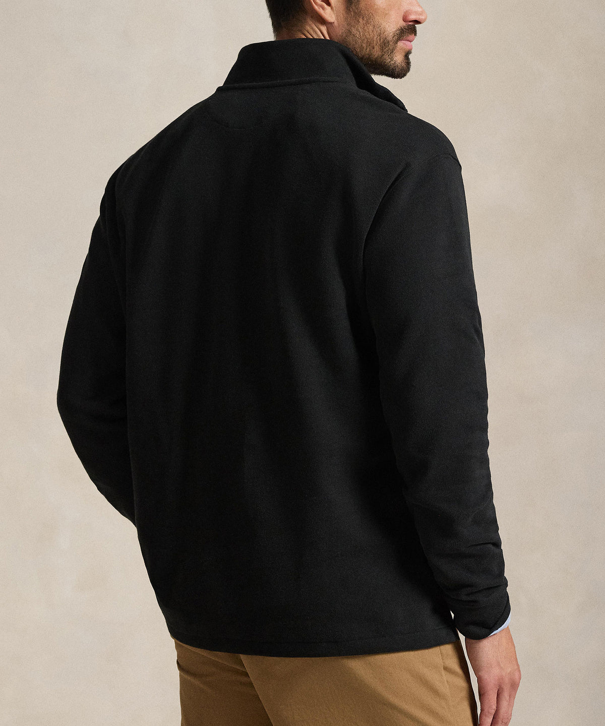Polo Ralph Lauren Estate Rib Half-Zip Pullover - Black, Men's Big & Tall