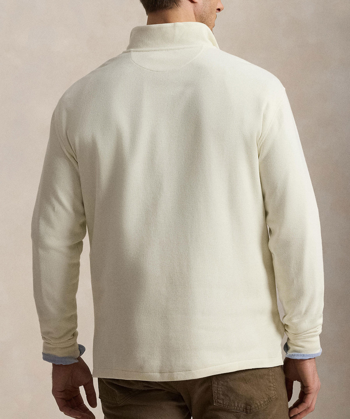 Polo Ralph Lauren Estate Rib Half-Zip Pullover - Cream, Men's Big & Tall