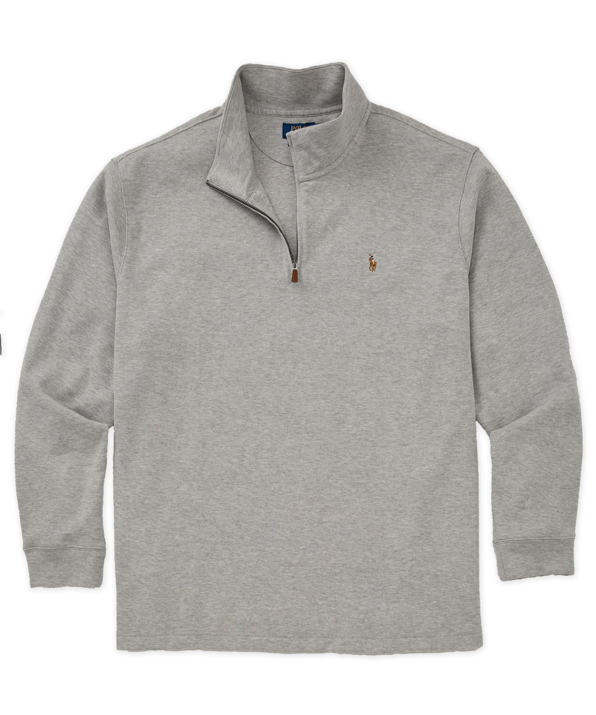 Polo Ralph Lauren Estate Rib Half-Zip Pullover - Grey, Men's Big & Tall