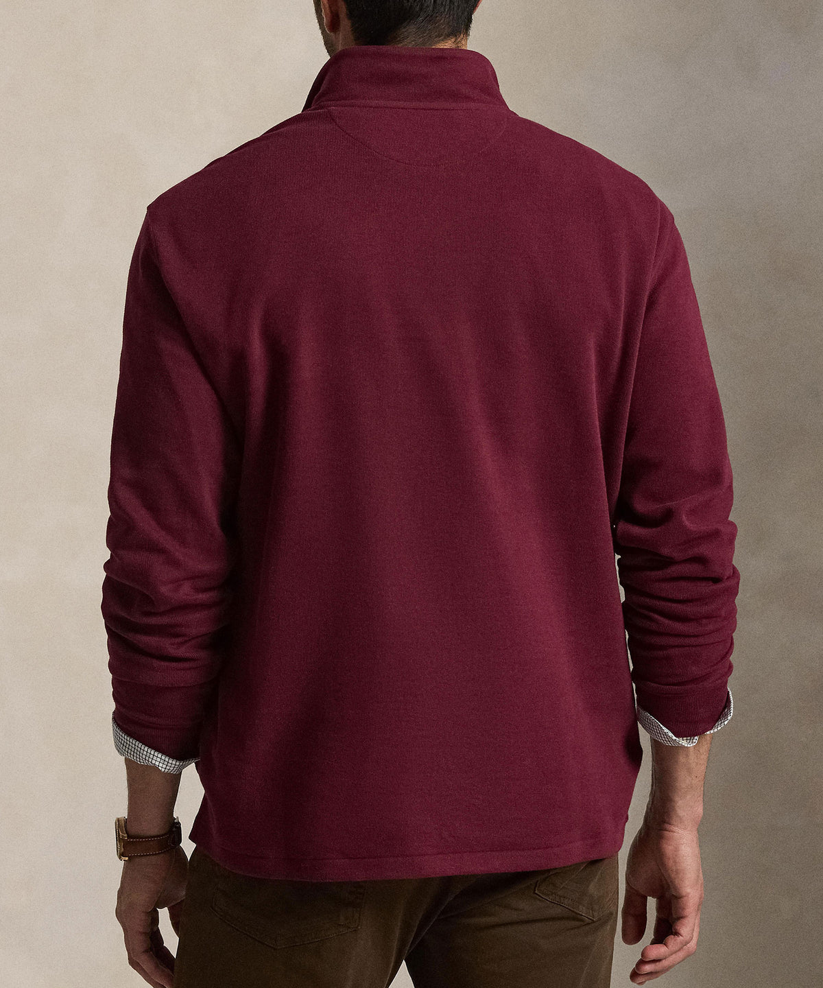 Polo Ralph Lauren Estate Rib Half-Zip Pullover - Wine, Men's Big & Tall