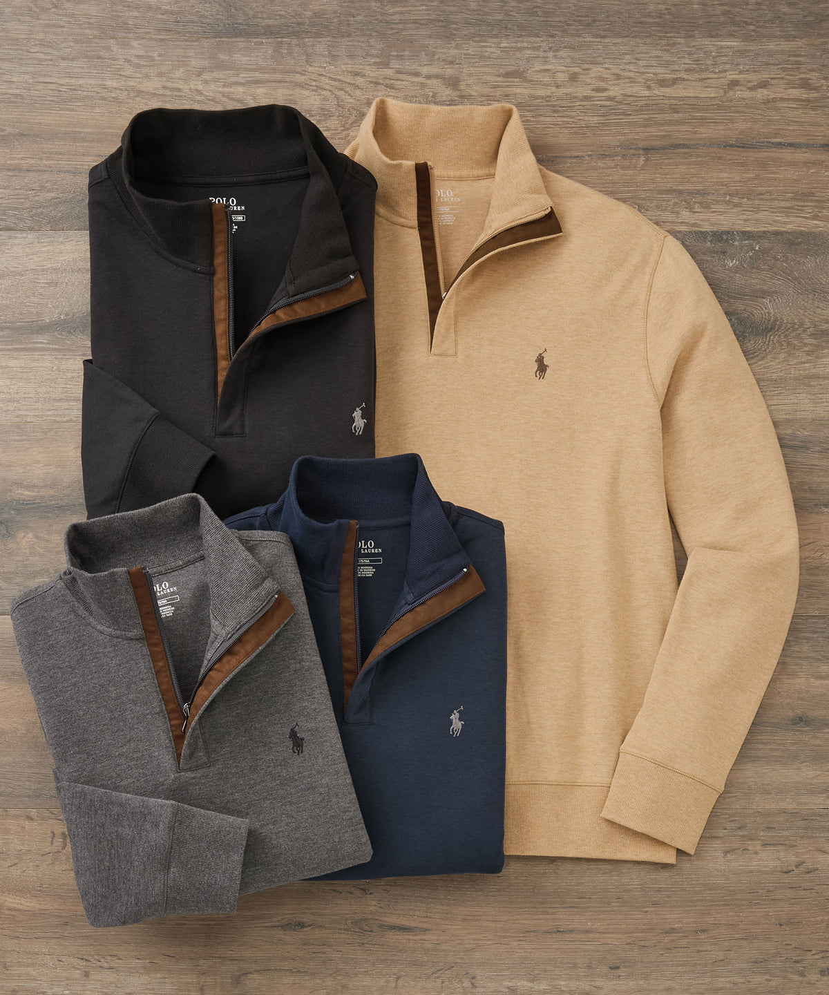 Polo Ralph Lauren Long Sleeve Luxury Half-Zip Pullover, Men's Big & Tall