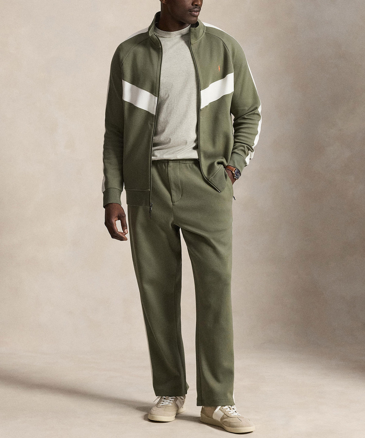 Polo Ralph Lauren Interlock Track Jacket - Company Olive, Men's Big & Tall