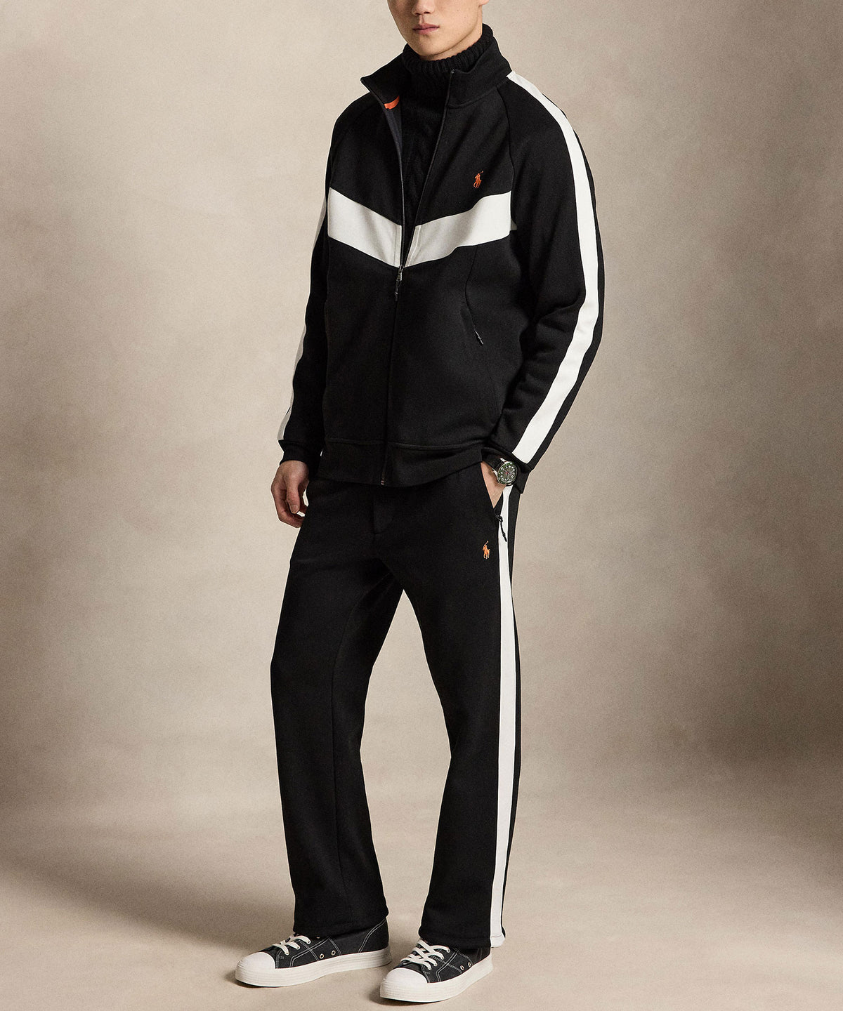 Polo Ralph Lauren Mesh Double-Knit Track Pant - Black, Men's Big & Tall
