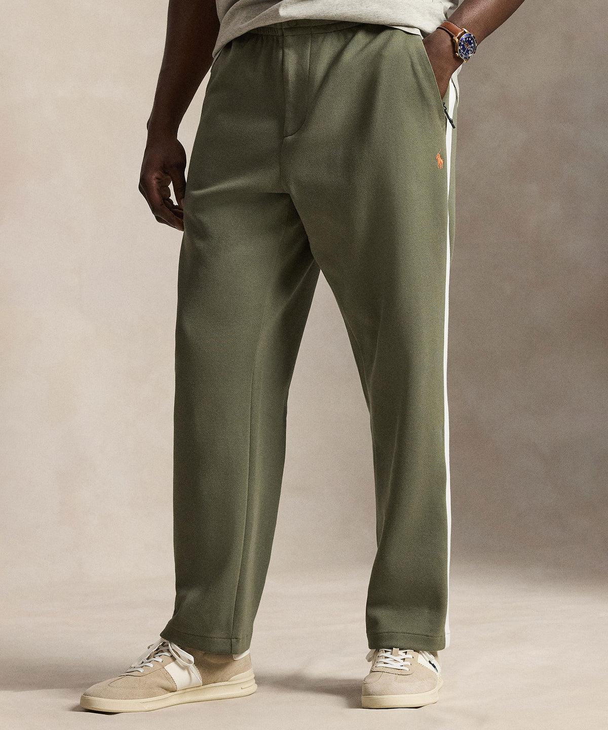 Polo Ralph Lauren Mesh Double-Knit Track Pant - Company Olive, Men's Big & Tall