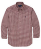 Polo Ralph Lauren Long Sleeve Poplin Shirt - Wine/White