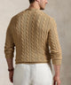Polo Ralph Lauren Cotton Cable Crew Neck Sweater - Camel Melange