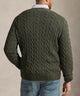 Polo Ralph Lauren Cotton Cable Crew Neck Sweater - Olive Shrub Heather