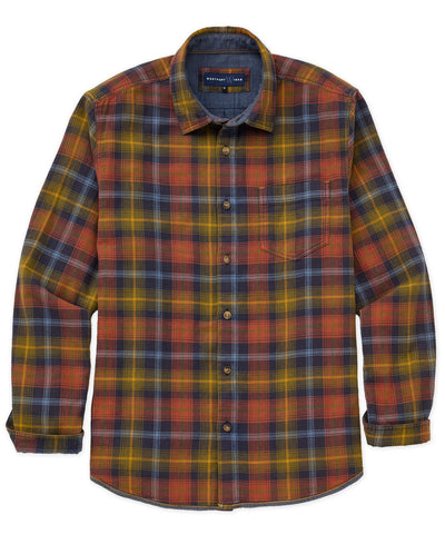 Westport Lifestyle Long Sleeve Spread Collar Multi Plaid Sport Shirt, Men's Big & Tall