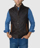 Westport Black Waxed Goat Suede Vest - Espresso