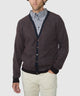 Westport Black Pocket Tweed Cardigan - Chocolate