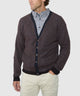 Westport Black Pocket Tweed Cardigan - Chocolate
