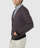 Westport Black Pocket Tweed Cardigan - Chocolate