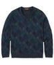 Westport Black Diamond Textured V-Neck Sweater - Forest