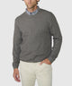 Westport Black Sanded Twist Cable Crew Sweater - Leaf