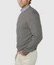 Westport Black Sanded Twist Cable Crew Sweater - Leaf