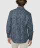 Westport Black Patch Print Sport Shirt - Eucalyptus