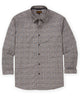 Westport Black Quad Squares Print Sport Shirt - Blue Grey