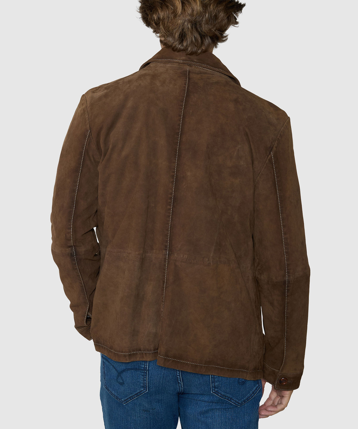 Westport Black Antique Suede Jacket - Brown, Men's Big & Tall