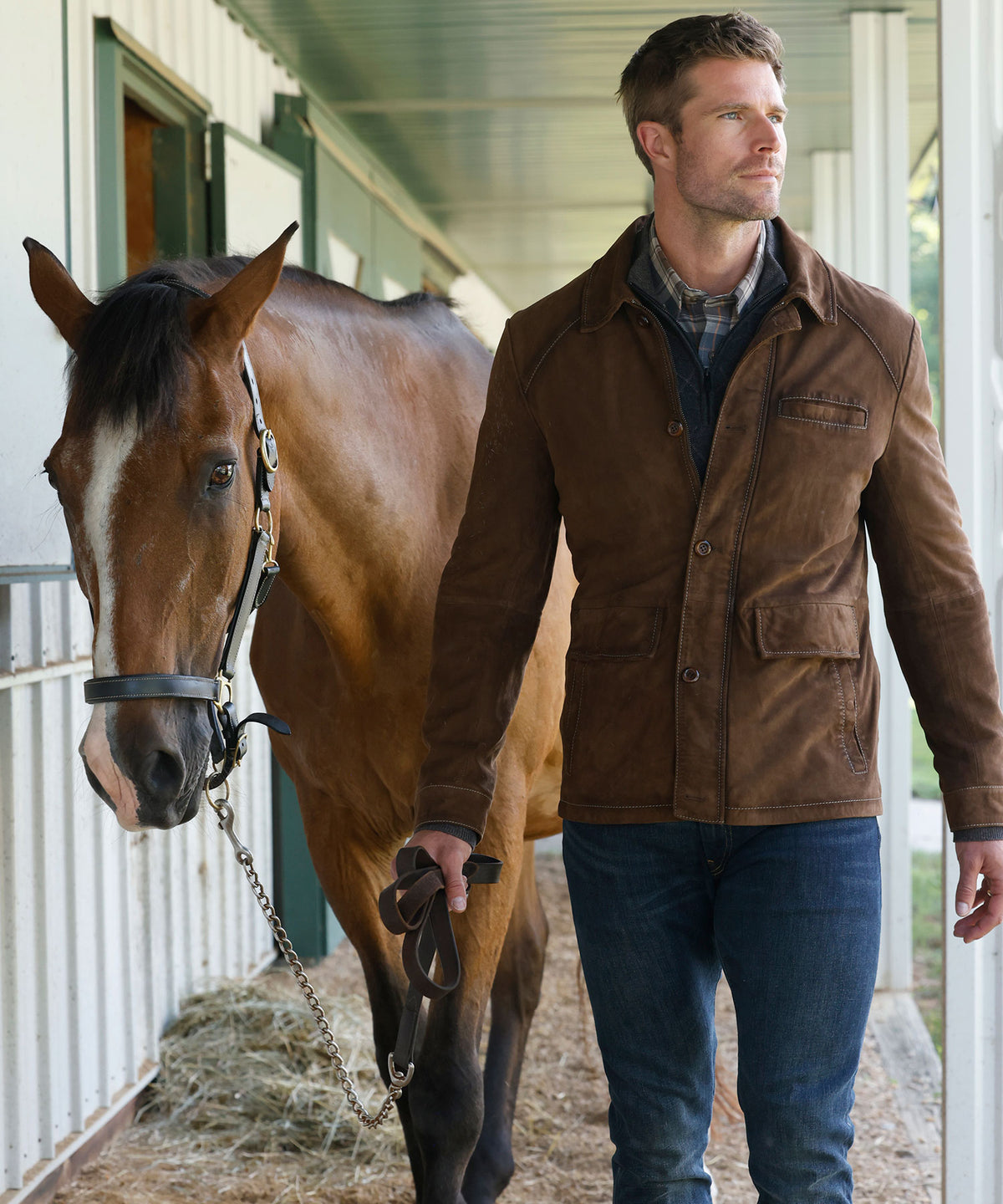 Westport Black Brickell Antique Suede Jacket, Men's Big & Tall