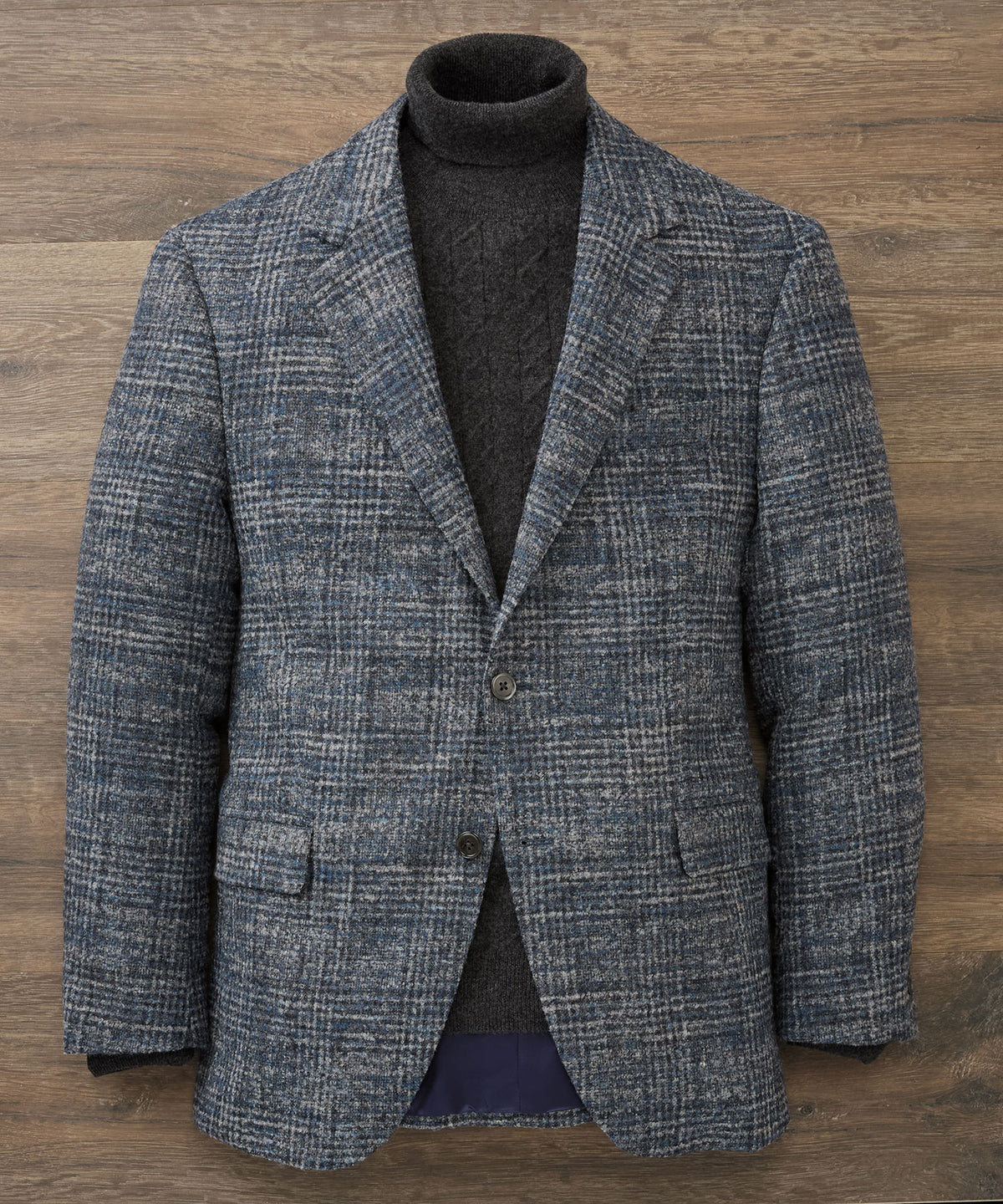 Coppley Two-Button Side Vent Plaid Wool Blend Sport Coat, Men's Big & Tall