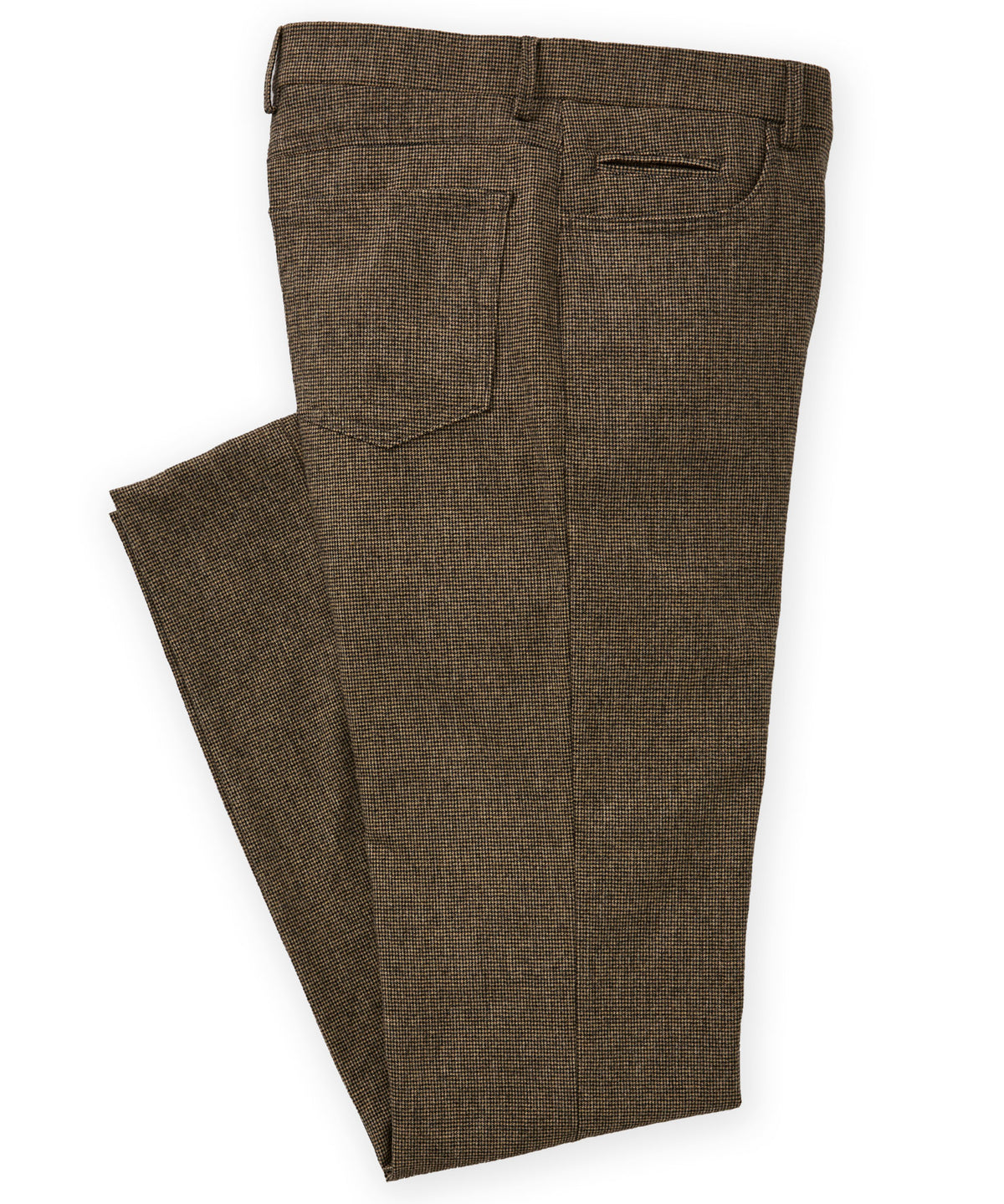 Westport Black Lincoln Houndstooth Five Pocket Pants - Tan, Men's Big & Tall