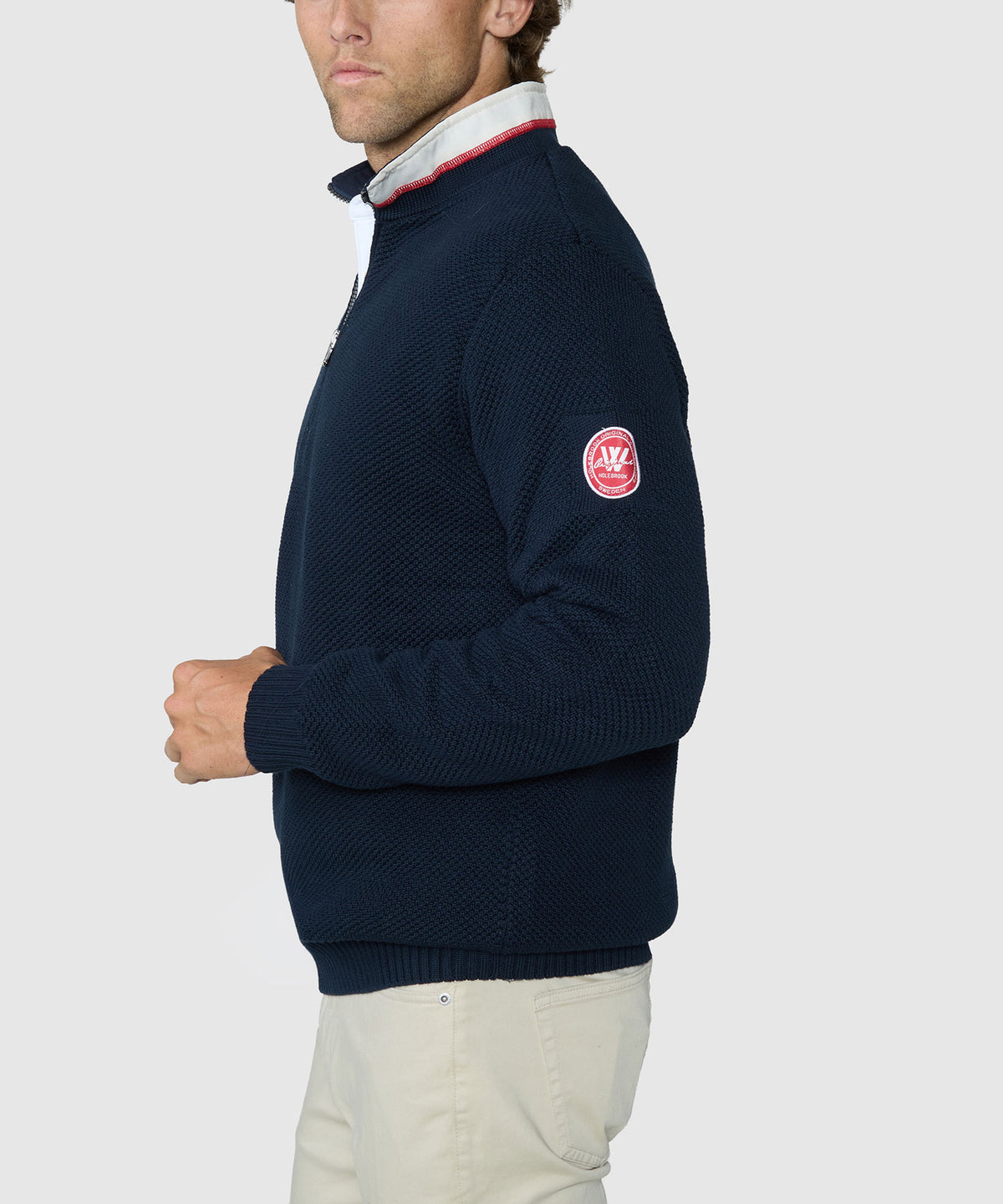 Holebrook Sweden Windproof Quarter-Zip Pullover - Navy, Men's Big & Tall