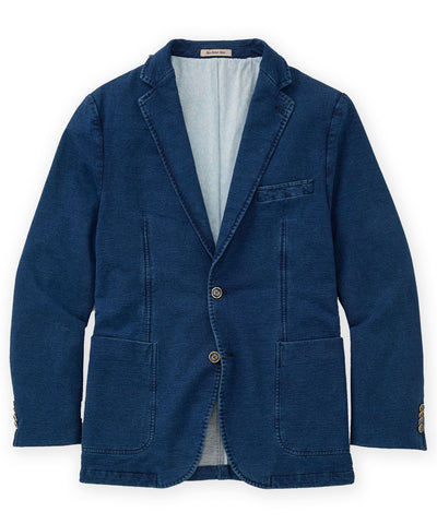 Westport Black Eastover Denim Knit Sport Coat, Men's Big & Tall