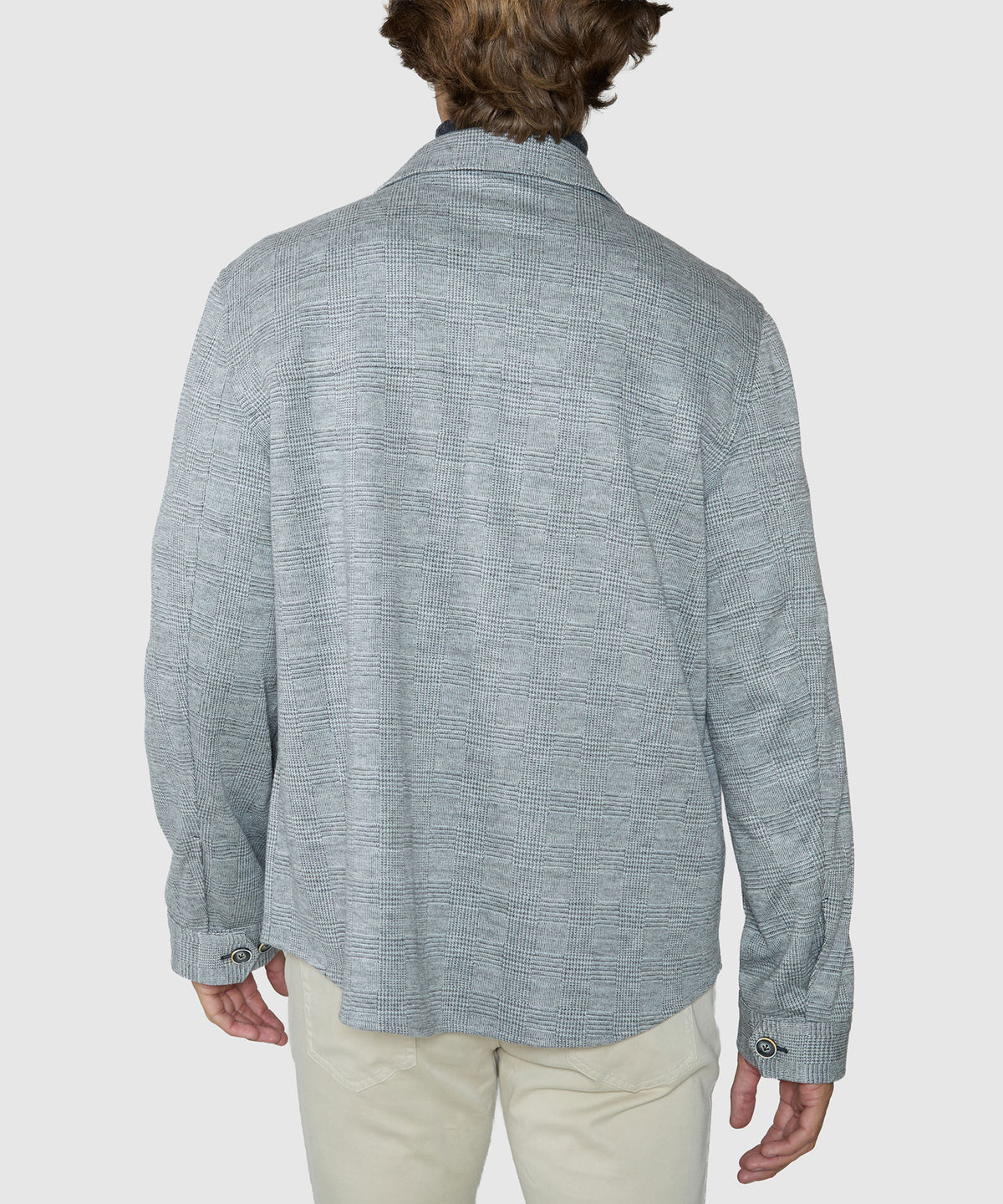 Westport Black Chelsea Pic Stitch Overshirt - Grey, Men's Big & Tall