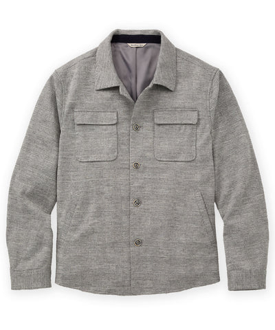 Westport Black Chelsea Pic Stitch Overshirt, Men's Big & Tall
