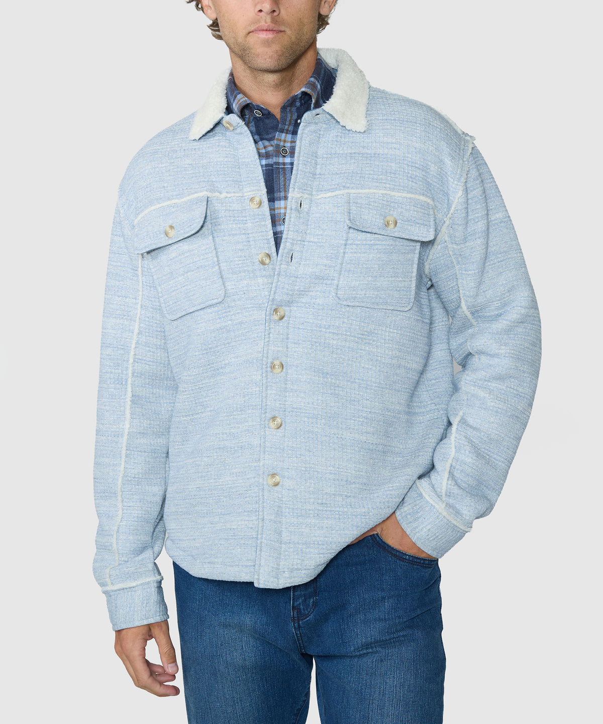 Westport Black Outpost Fleece Shirt Jacket, Men's Big & Tall