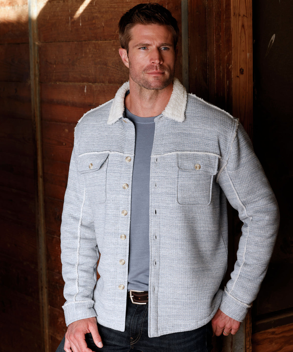 Westport Black Outpost Fleece Shirt Jacket, Men's Big & Tall