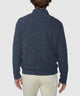 Westport Black Brentwood Chenille Button Mock Sweater - Navy
