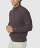 Westport Black Brentwood Chenille Button Mock Sweater - Rust